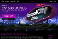 JackpotCity Homepage 2 Desktop Device View