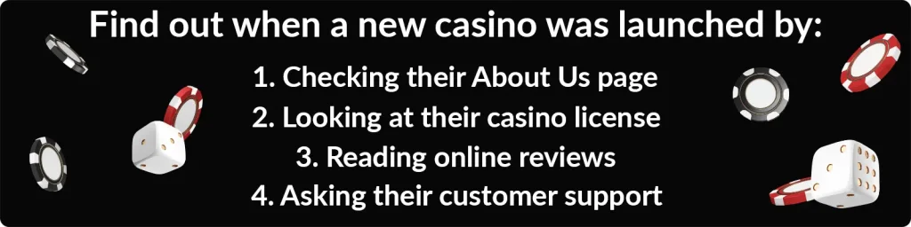 Find out when a new casino was launched