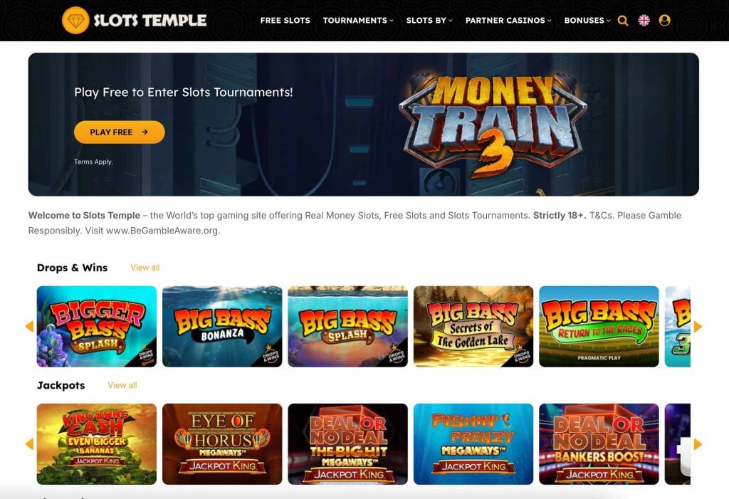 slots-temple-Casino-Homepage-Desktop-Device-View